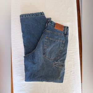 Vintage Moose Creek Fleece Lined Work Denim Jeans 34x32. Thrashed